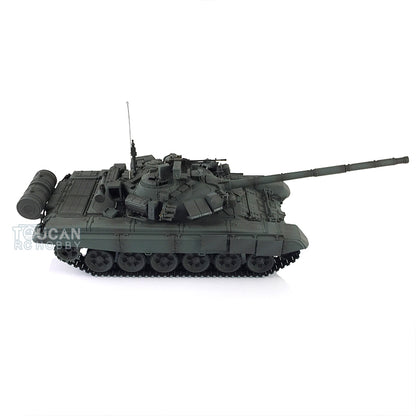 IN Stock Henglong 1/16 7.0 T90 3938 RTR RC Tank 360 Turret Twin-Pin Metal Track Wheels Red Eyes BB IR 360 Degree Turret Smoke Remote Control Military Vehicle