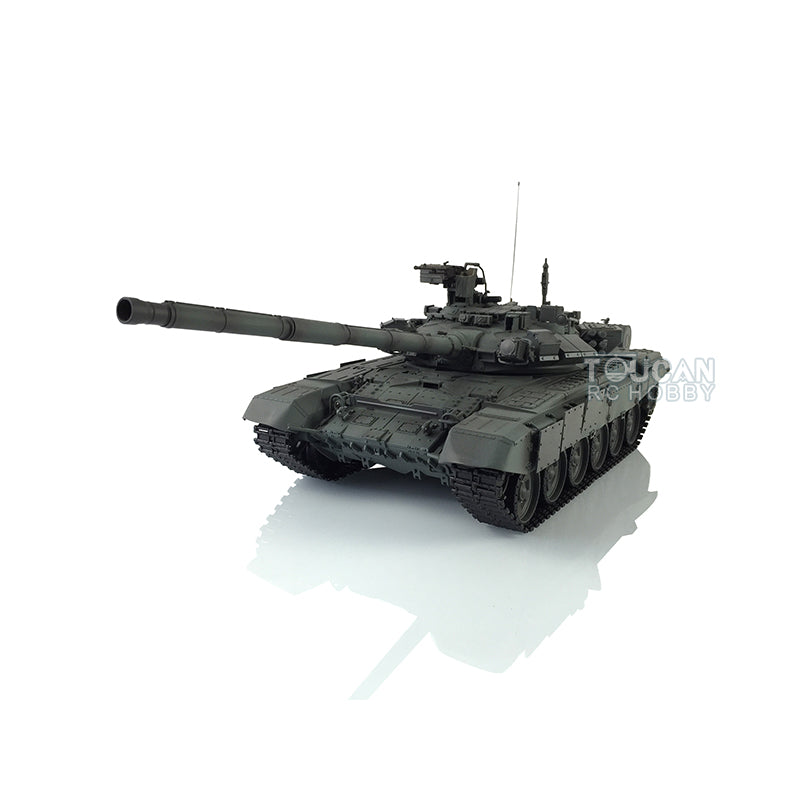 Henglong 1/16 7.0 Customized Russia T90 3938 RTR RC Tank Military Model 360 Degree Turret BB IR Smoke Metal Tracks Road Drive Idler Wheels Gearbox