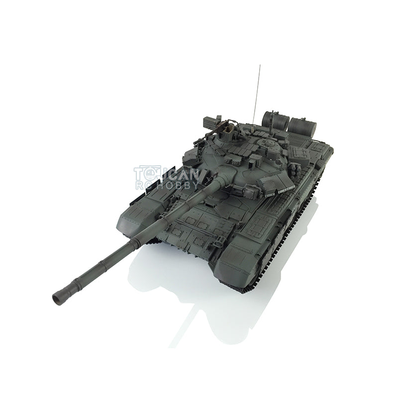 IN Stock Henglong 1/16 7.0 T90 3938 RTR RC Tank 360 Turret Twin-Pin Metal Track Wheels Red Eyes BB IR 360 Degree Turret Smoke Remote Control Military Vehicle