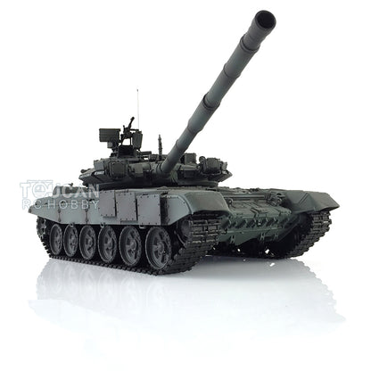 1/16 Henglong 7.0 Russian T90 RC Tank 3938 360 Degree Turret Red Eyes Metal Road Wheels Barrel lifting Idle Smoke Infrared Combating System