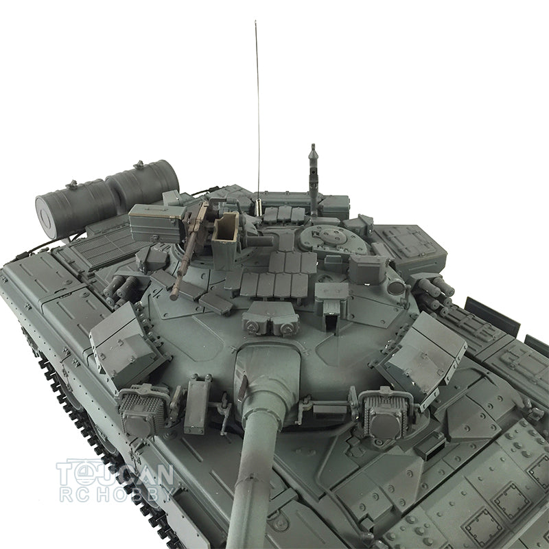 IN Stock Henglong 1/16 7.0 T90 3938 RTR RC Tank 360 Turret Twin-Pin Metal Track Wheels Red Eyes BB IR 360 Degree Turret Smoke Remote Control Military Vehicle