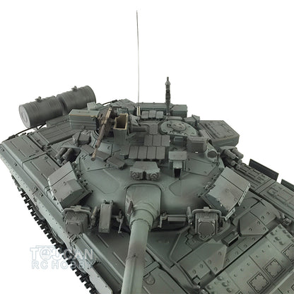 IN Stock Henglong 1/16 7.0 T90 3938 RTR RC Tank 360 Turret Twin-Pin Metal Track Wheels Red Eyes BB IR 360 Degree Turret Smoke Remote Control Military Vehicle
