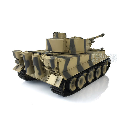 Henglong 1/16 Scale 7.0 Plastic Ver German Tiger I RTR RC Tank 3818 Model Metal Road Wheel Suspension Infrared Combating System Smoking BB Unit