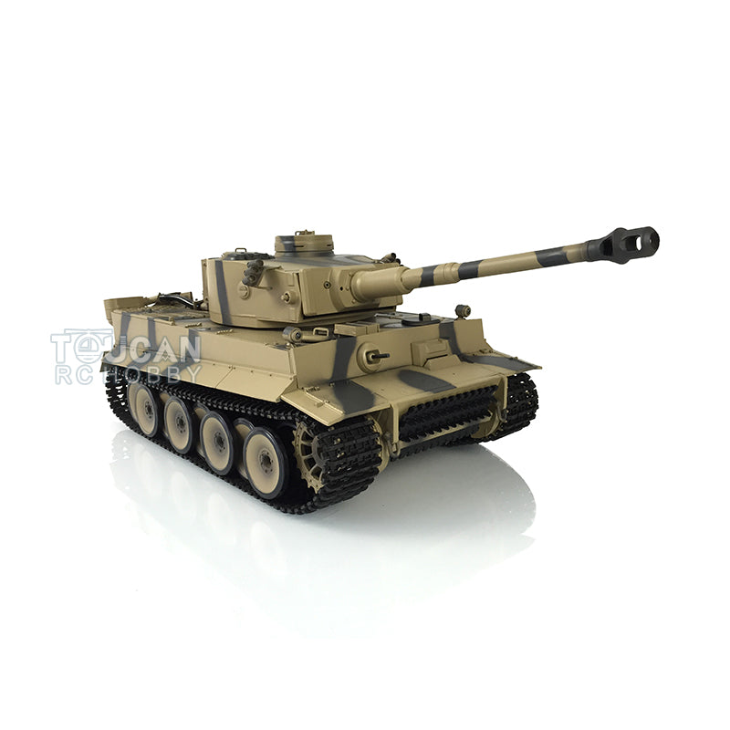 Henglong 1/16 Scale 7.0 Plastic Ver German Tiger I RTR RC Tank 3818 Model Metal Road Wheel Suspension Infrared Combating System Smoking BB Unit
