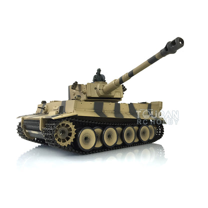 Henglong 1/16 Scale 7.0 Plastic Ver German Tiger I RTR RC Tank 3818 Model Metal Road Wheel Suspension Infrared Combating System Smoking BB Unit