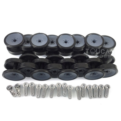 Plastic Tracks Road Wheels Sprockets Idlers Armors Turret Cupola Decoration Decal For Henglong 1/16 German Tiger I 3818/Panther 3819 RC Tank Parts