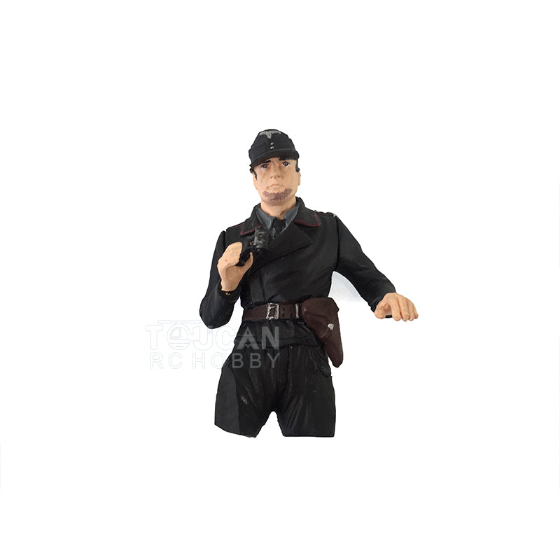 Resin Male Soldier Figure Gunner Telescope in hand Decoration Parts For Henglong 1/16 Scale RC Remote Control Tank Model Black