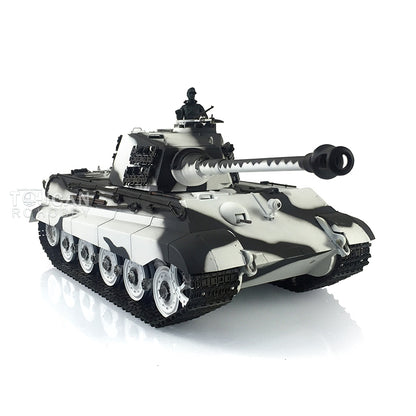 2.4G Henglong 1/16 Yellow 7.0 Upgraded King Tiger RTR RC Tank 3888A Metal Barrel Tracks Sprocket Wheels Infrared Combating System