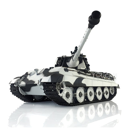 Henglong 1/16 7.0 3888A Customized King Tiger Barrel Recoil RC Tank Metal Tracks Road Wheels Barrel 360 Degree Turret Rotation