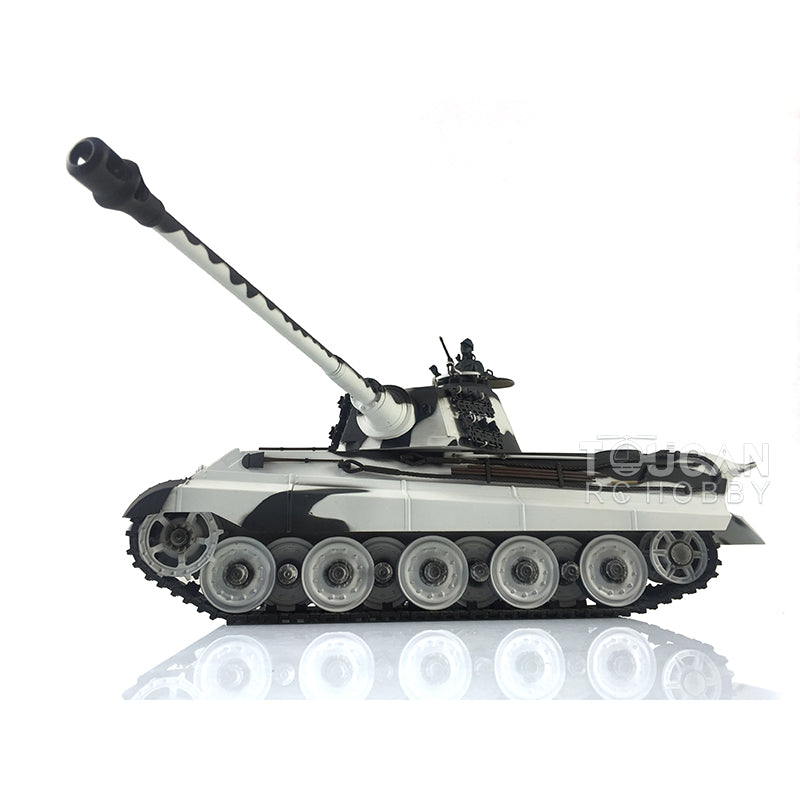 Henglong 1/16 7.0 Customized 3888A King TigerRC Tank  Barrel Recoil BB IR Smoke Metal Tracks Wheels 360 Degree Turret Sound Lights