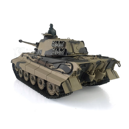 2.4G Henglong 1/16 Yellow 7.0 Plastic German King Tiger RTR RC Tank Model 3888A Radio Control Infrared Combating System Metal Barrel