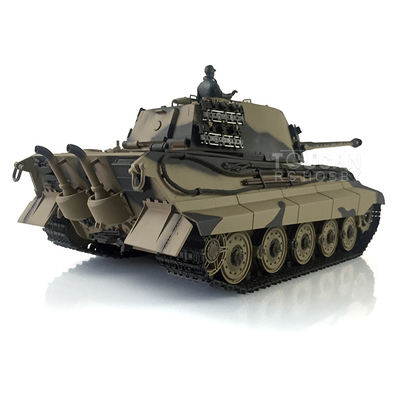 Henglong 1/16 RC Tank 3888A 7.0 Customized King Tiger Assembled FPV Infrared Combat Barrel Recoil Lifting Idle Smoke Metal Road Wheels BB Unit