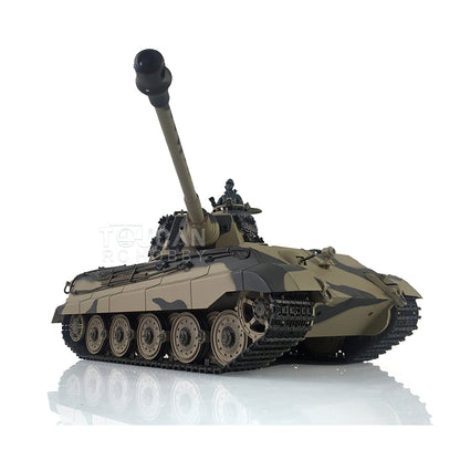 2.4G Henglong 1/16 Yellow 7.0 Plastic German King Tiger RTR RC Tank Model 3888A Radio Control Infrared Combating System Metal Barrel