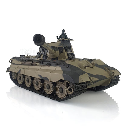 2.4G Henglong 1/16 Yellow 7.0 Upgraded King Tiger RTR RC Tank 3888A Metal Barrel Tracks Sprocket Wheels Infrared Combating System