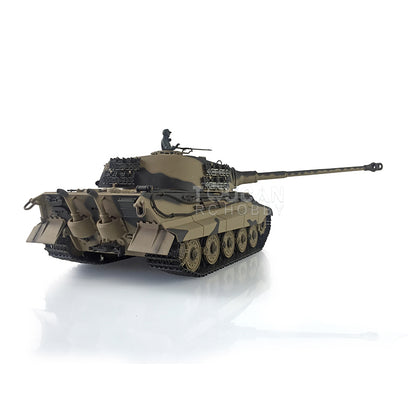 Henglong 1/16 7.0 3888A Customized King Tiger Barrel Recoil RC Tank Metal Tracks Road Wheels Barrel 360 Degree Turret Rotation