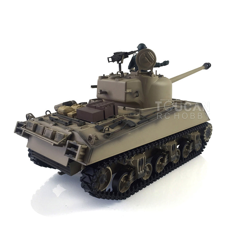 IN Stock Henglong 2.4G 1/16 Scale 7.0 Plastic Version M4A3 Sherman 3898 RTR RC Tank Model IR BB Smoke Light Sound Metal Barrel