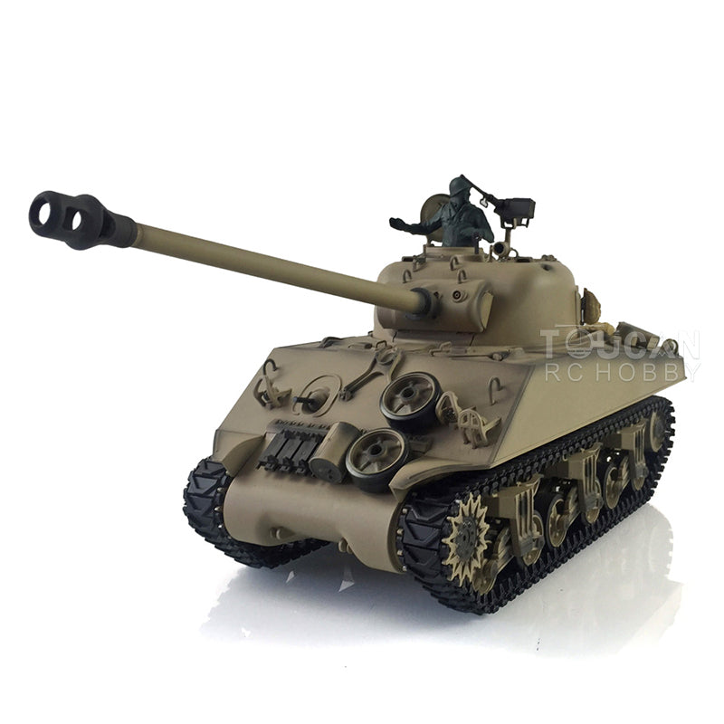 Henglong 1/16 TK7.0 3898 USA M4A3 Sherman RTR RC Tank with Barrel Recoil Smoke 360 Degrees Turret BB IR Metal Tracks Gearbox Drive Idler Wheels