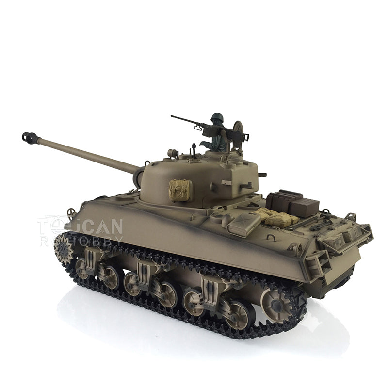 IN Stock Henglong 1/16 7.0 Upgraded M4A3 Sherman 3898 RTR RC Tank Barrel Recoil Model BB IR Smoke Metal Tracks Drive Idler Wheels