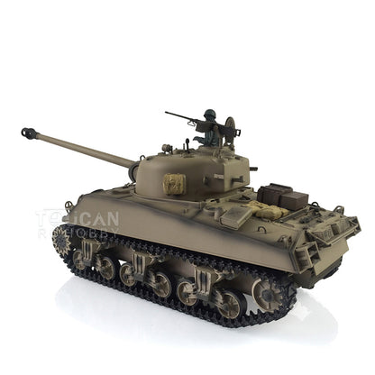IN Stock Henglong 1/16 7.0 Upgraded M4A3 Sherman 3898 RTR RC Tank Barrel Recoil Model BB IR Smoke Metal Tracks Drive Idler Wheels