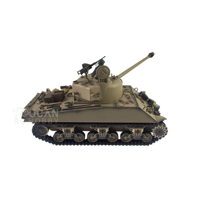 Henglong 1/16 Customized RC Tank Model TK7.0 M4A3 Sherman Remote Control Tank Model 3898 360 Degrees Rotating Turret Metal Road Wheels