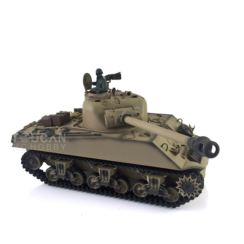 Henglong 1/16 TK7.0 3898 USA M4A3 Sherman RTR RC Tank with Barrel Recoil 360 Degrees Turret BB IR Smoke Metal Tracks Gearbox Drive Idler Wheels