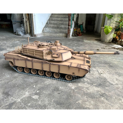 1239MM Henglong 1/8 Scale Full Metal Remote Control Tank 3918 USA M1A2 Abrams RTR 360 Turret Rotary Barrel Recoil Elevation