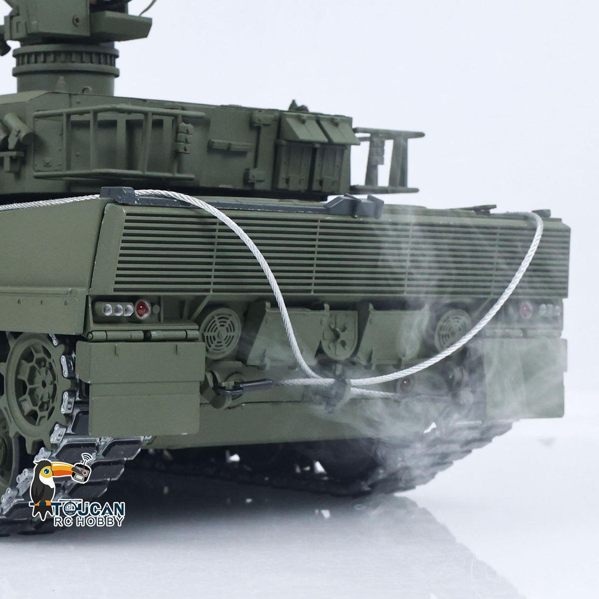 TOUCAN 1/16 Metal 3889 German Leopard A6 RTR RC Tank 360 Degree Turret Electric Periscope Barrel Recoil Smoke Metal Road Drive Idler Wheels