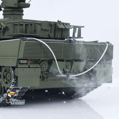 TOUCAN 1/16 Metal 3889 German Leopard A6 RTR RC Tank 360 Degree Turret Electric Periscope Barrel Recoil Smoke Metal Road Drive Idler Wheels