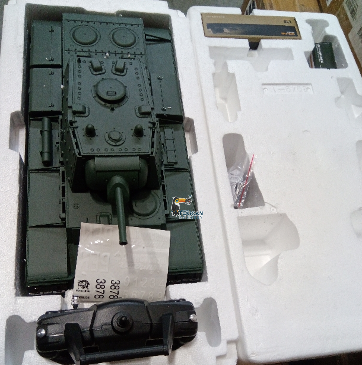 Fast Free Shipping Second Hand US Stock 2.4G Henglong 1/16 7.0 Plastic RTR RC Tank 3878 Soviet KV-1 BB IR Smoke Sound Light