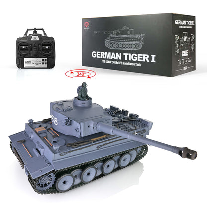 Henglong 1/16 7.0 Plastic Tiger I RTR RC Tank Radio Control Military Vehicle 3818 W Infrared Combating System