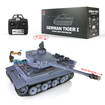 Henglong 1/16 7.0 Plastic Tiger I RTR RC Tank Radio Control Military Vehicle 3818 W Infrared Combating System