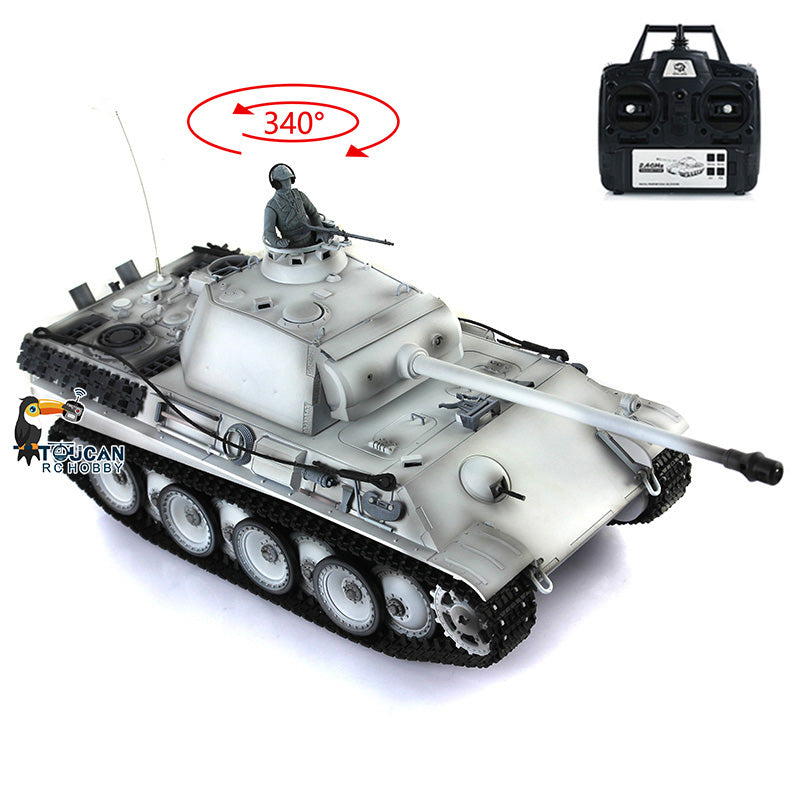 Henglong 1/16 TK7.0 Plastic German Panther G 3879 RTR RC Tank Model with BB Unit Infrared Combat Smoke Light Sound Metal Barrel