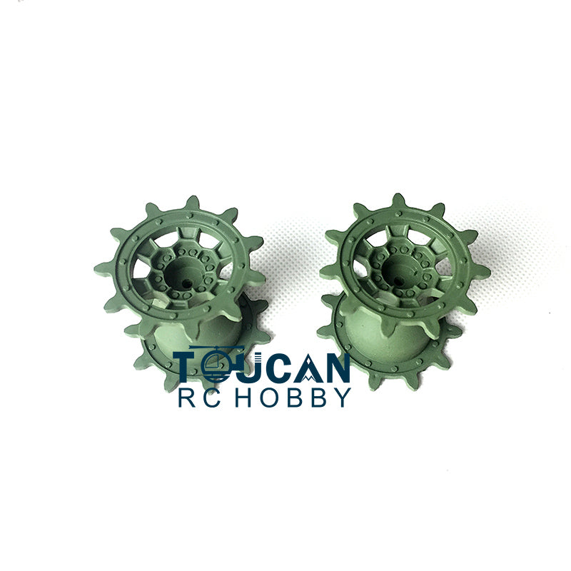 Plastic Tracks Sprockets Road Idlers Wheels Accessories Pack For Henglong 1/16 German Leopard2A6 3889 RC Tank Replacement Parts