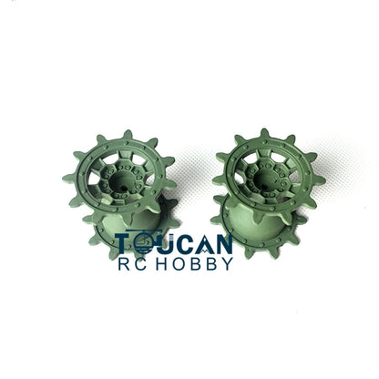 Plastic Tracks Sprockets Road Idlers Wheels Accessories Pack For Henglong 1/16 German Leopard2A6 3889 RC Tank Replacement Parts
