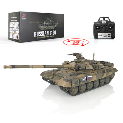 US Stock Henglong 2.4Ghz 1/16 Scale 7.0 Plastic 3938 Russian T90 RTR RC Tank Model IR BB Sounds Lights Smoke