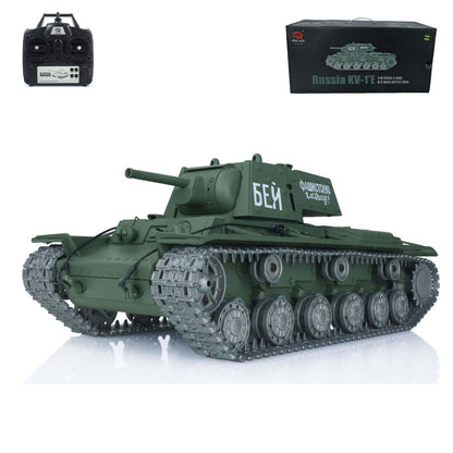 Henglong 1/16 7.0 3878 Soviet KV-1 RTR RC Tank FPV BB IR 360 Degree Turret Smoke Metal Barrel Drive Idlers Road Wheels Tracks Steel Gearbox