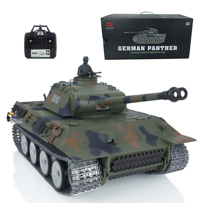 Henglong 1/16 Snow 7.0 Customized Panther RTR RC Tank 3819 Metal Tracks Wheels 360 Degree Turret Rotation Infrared Combating System