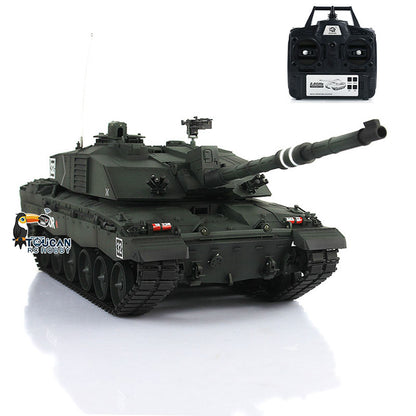 Henglong 1/16 TK7.0 Professional British Challenger II 3908 RTR RC Tank with 360 Degrees Turret BB IR Smoke Metal Tracks Sprockets Idlers Road Wheels Gearbox