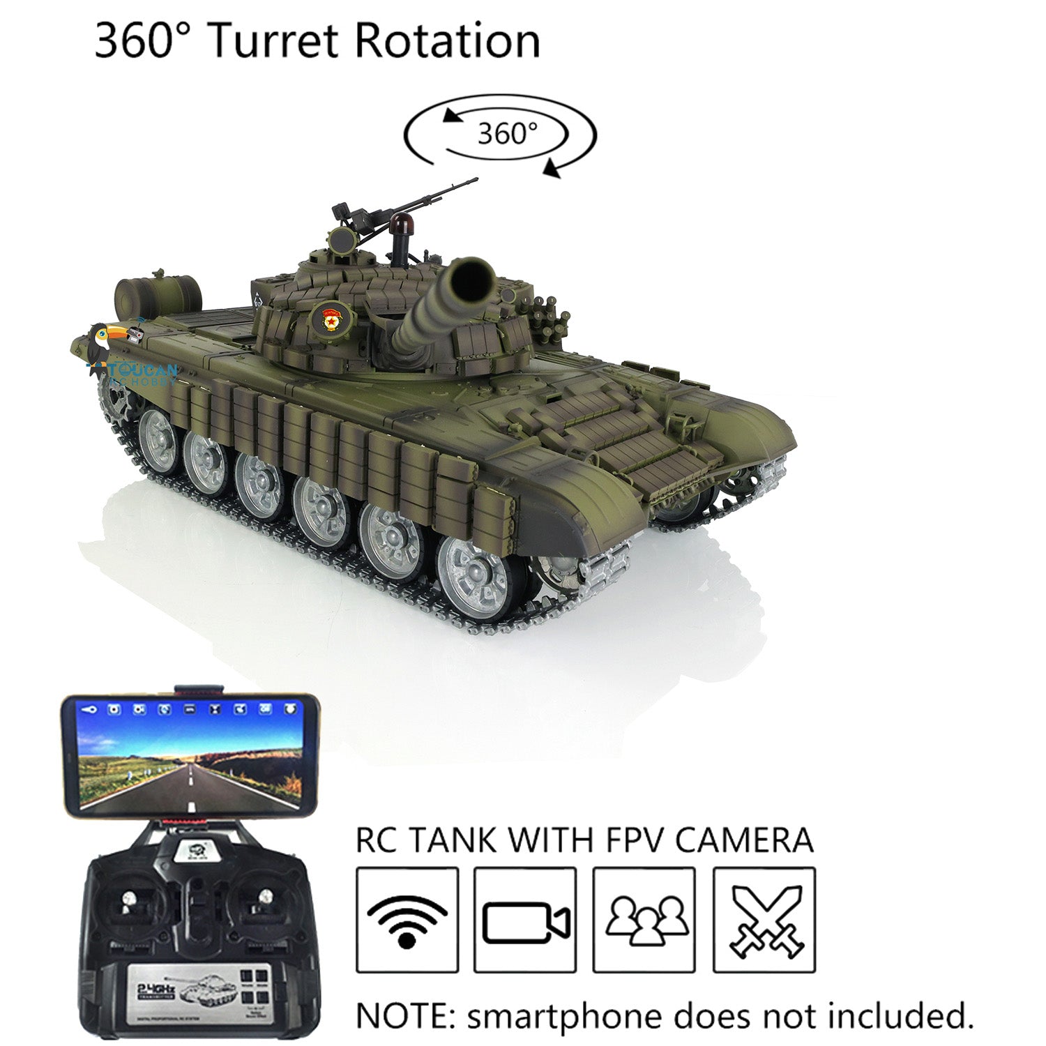 Heng Long TK7.0 1/16 T72 3939 Soviet Union KV-1 3878 RC Tank FPV