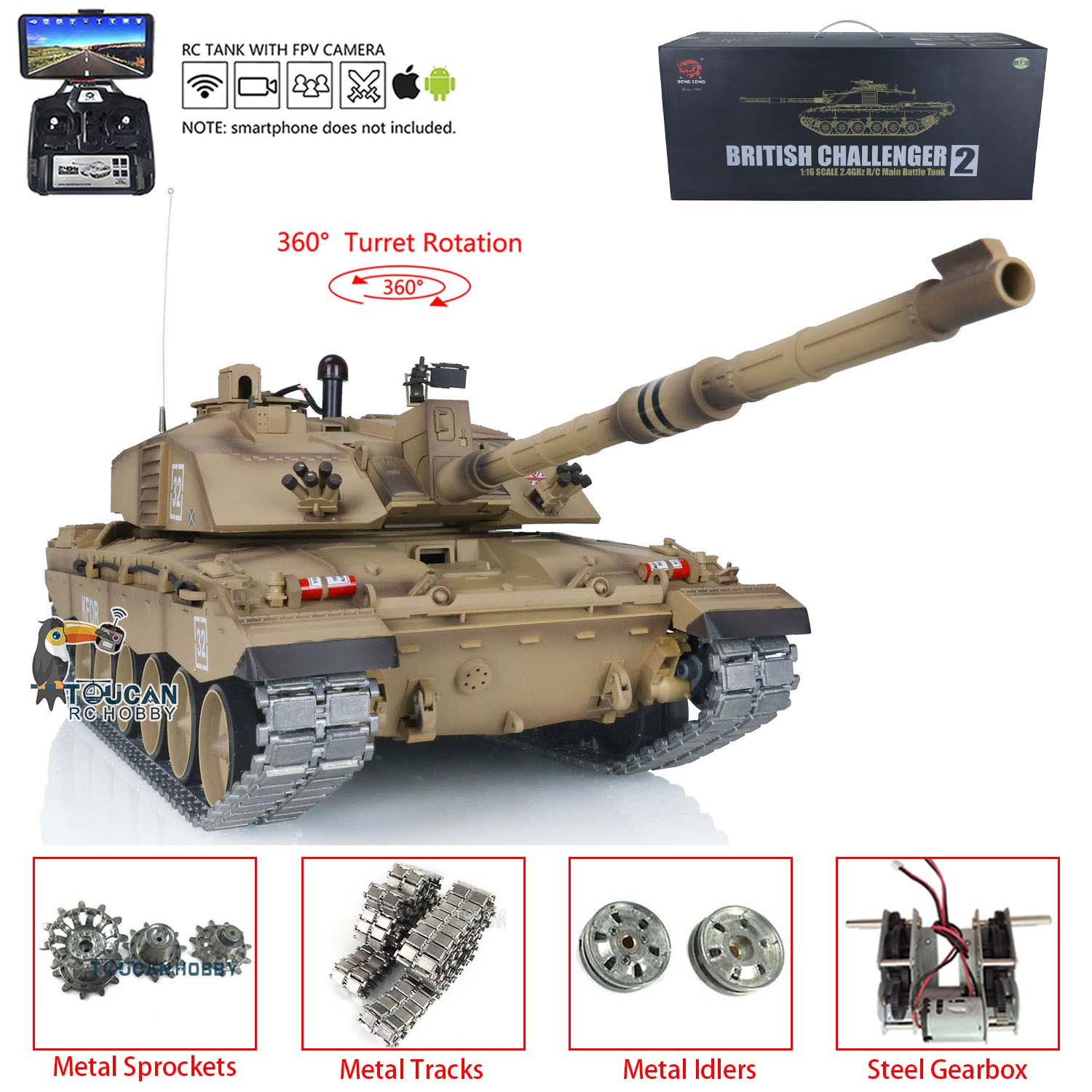 3908 British Challenger II – Henglong Tanks