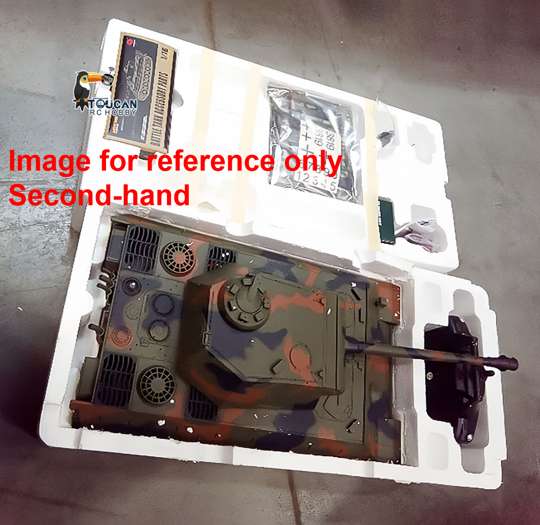 Fast Free Shipping Second Hand US Stock 2.4Ghz Henglong 1/16 7.0 Plastic Ver German Panther V RTR RC Tank 3819 Model
