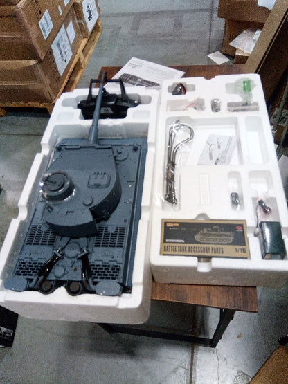 Fast Free Shipping Second Hand US Stock Henglong 1/16 7.0 Tiger I RTR RC Tank 3818 W/ Barrel Recoil Metal Tracks Wheels