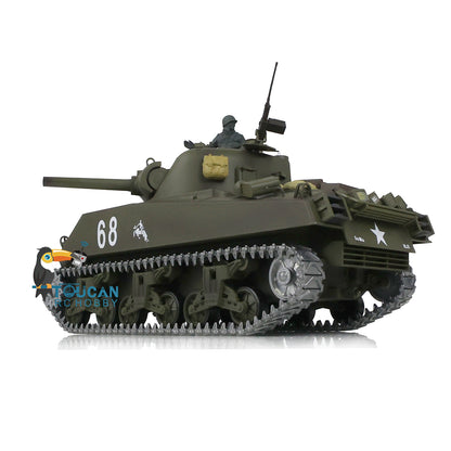 Henglong 1/16 TK7.0 Promotion USA M4A3 Sherman RTR RC Tank 3898 360 Degrees Turret Smoke BB IR Metal Barrel Tracks Sprockets Idlers Wheels Gearbox