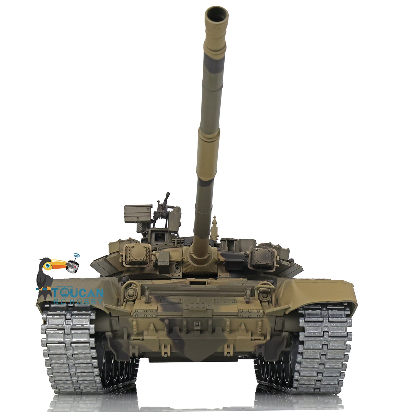 Henglong 1/16 7.0 Customized Russia T90 3938 RTR RC Tank Military Model 360 Degree Turret BB IR Smoke Metal Tracks Road Drive Idler Wheels Gearbox