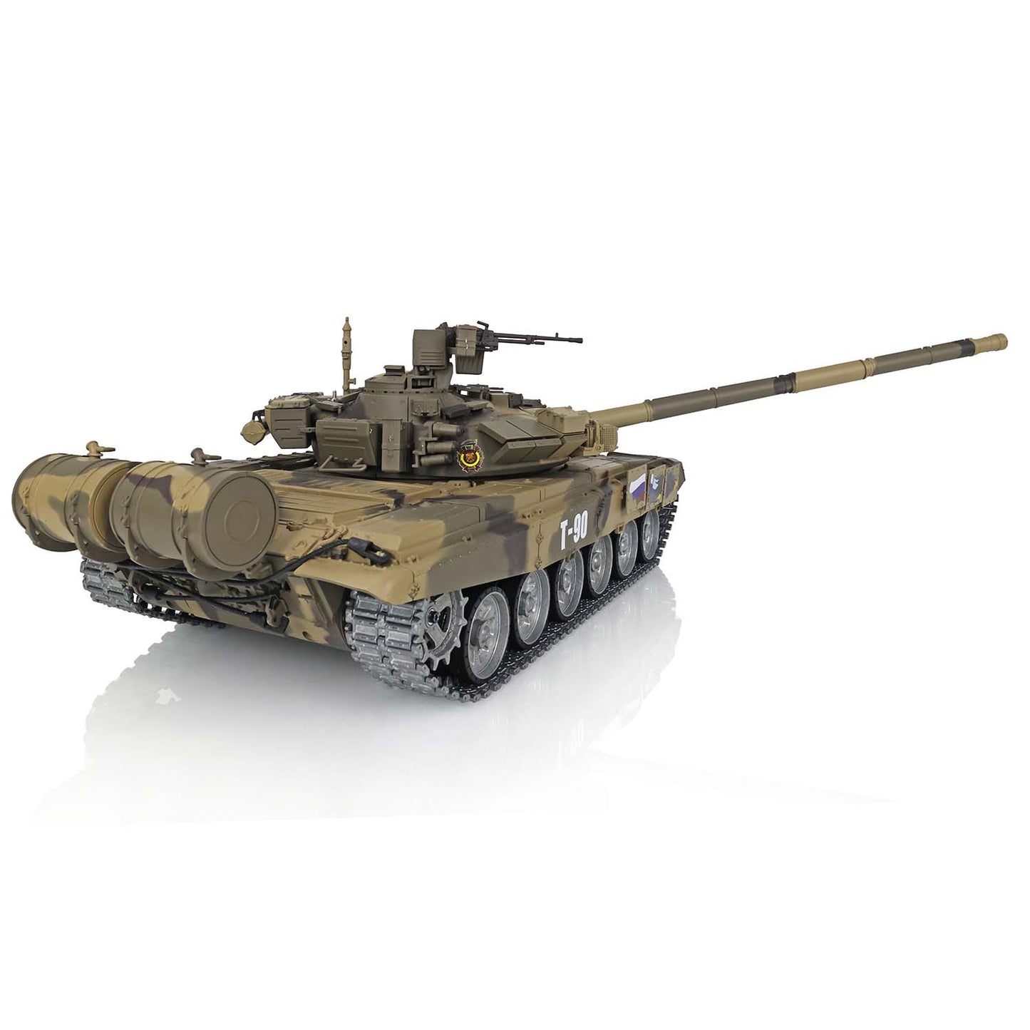 IN Stock Henglong 1/16 7.0 Russian T90 3938 RTR RC Tank Model FPV 360 Degrees Turret BB IR Metal Tracks Road Drive Idler Wheels
