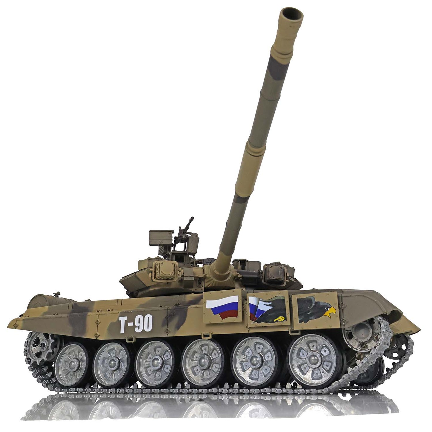 IN Stock Henglong 1/16 7.0 Russian T90 3938 RTR RC Tank Model FPV 360 Degrees Turret BB IR Metal Tracks Road Drive Idler Wheels