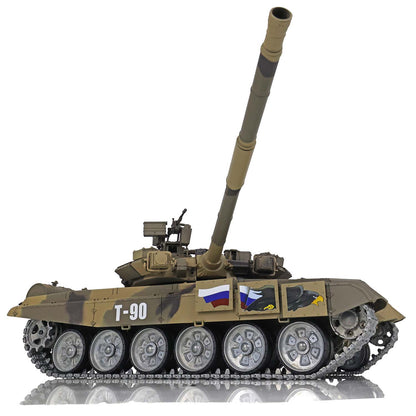 IN Stock Henglong 1/16 7.0 Russian T90 3938 RTR RC Tank Model FPV 360 Degrees Turret BB IR Metal Tracks Road Drive Idler Wheels