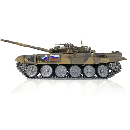 IN Stock Henglong 1/16 7.0 T90 3938 RTR RC Tank 360 Turret Twin-Pin Metal Track Wheels Red Eyes BB IR 360 Degree Turret Smoke Remote Control Military Vehicle
