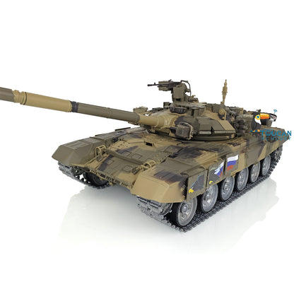 Henglong 1/16 7.0 Customized Russia T90 3938 RTR RC Tank Military Model 360 Degree Turret BB IR Smoke Metal Tracks Road Drive Idler Wheels Gearbox