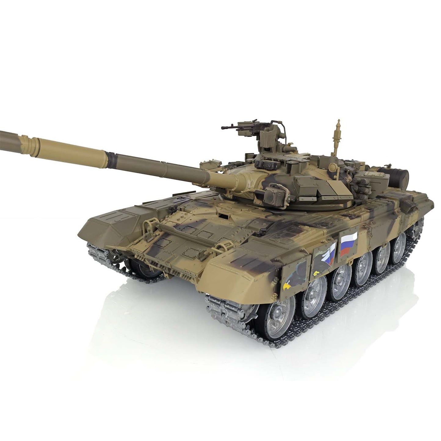 IN Stock Henglong 1/16 7.0 Russian T90 3938 RTR RC Tank Model FPV 360 Degrees Turret BB IR Metal Tracks Road Drive Idler Wheels